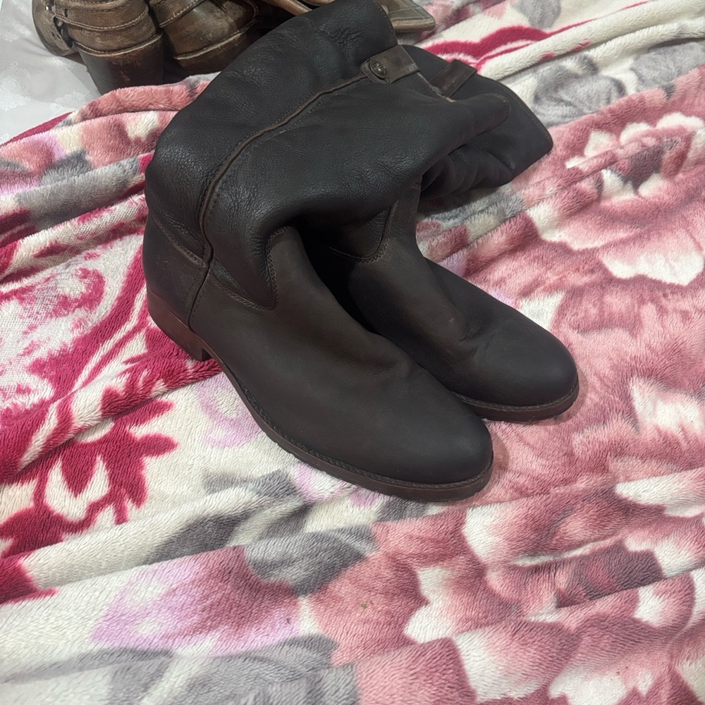 Frye Brown Leather Ankle Boots